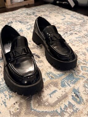 Black Patent Chunky Loafers